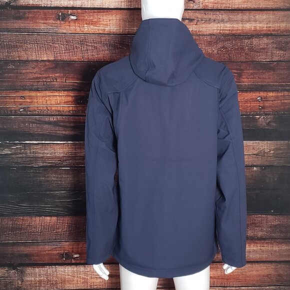 Ariat Mens Large Tall 10041629 Rebar Stretch Softshell Logo Jacket Navy - Picture 4 of 8